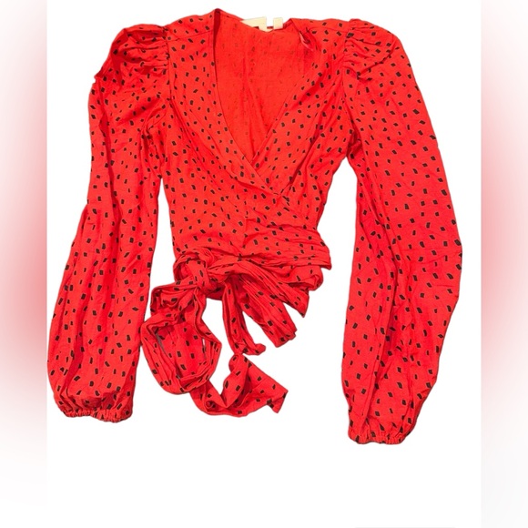 NWOT Billabong x Sincerely Jules Wrapped in Love Sleeve Wrap Crop Top - Picture 5 of 7